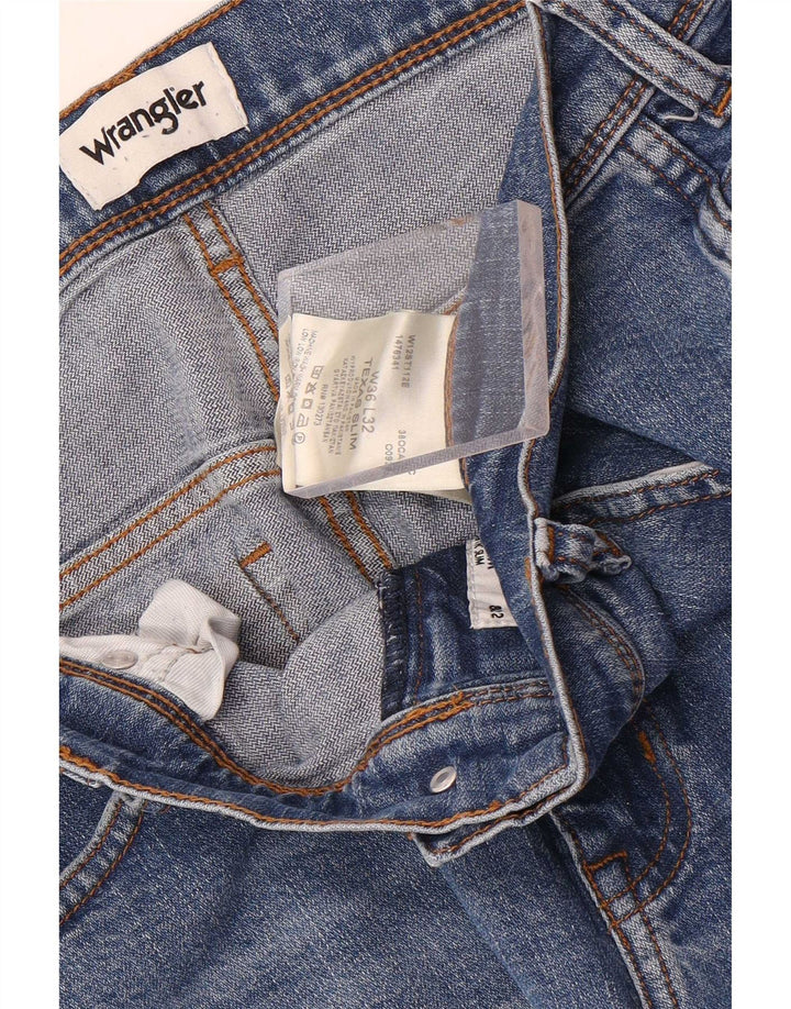 Męskie jeansy Wrangler Texas Slim W36 L32 Niebieskie bawełniane