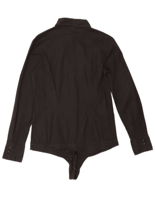 Body damskie z długim rękawem Benetton UK 12 Medium Black