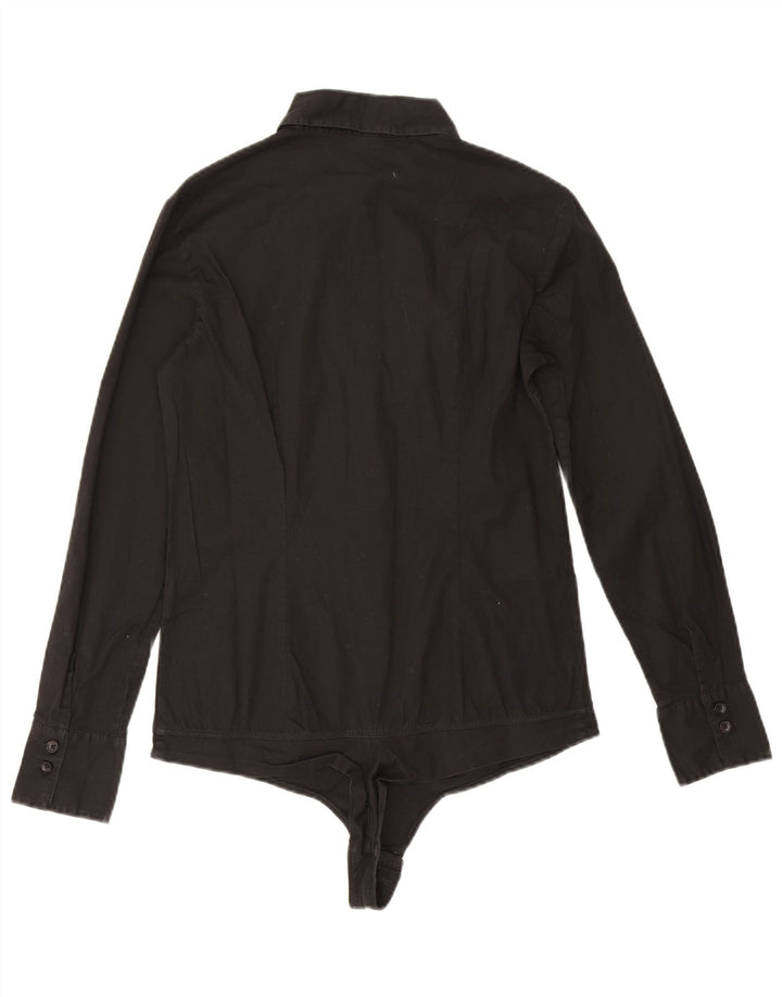 Body damskie z długim rękawem Benetton UK 12 Medium Black