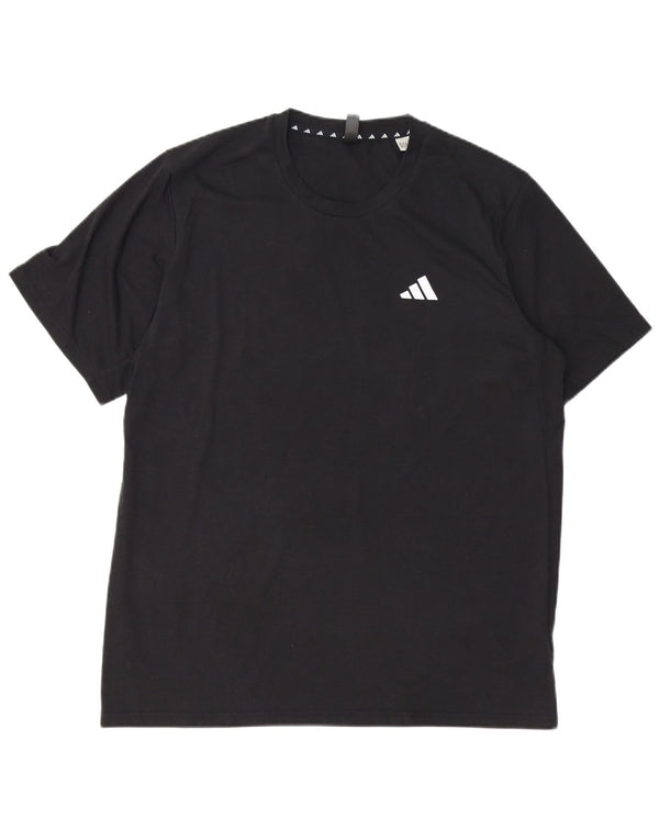 Męski T-shirt ADIDAS Aeroready, duży, czarny, bawełniany