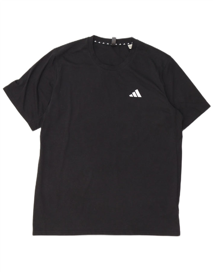 Męski T-shirt ADIDAS Aeroready, duży, czarny, bawełniany