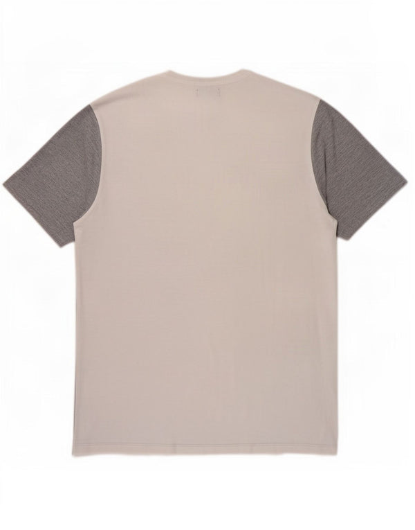 Zara Mens T-Shirt Top XL Grey Colourblock