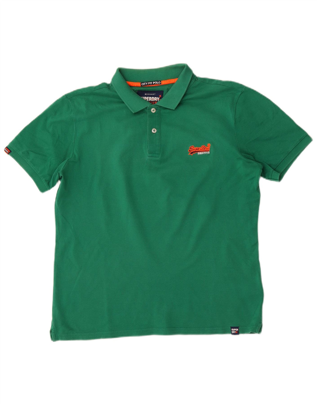 Męska koszulka polo Superdry, duża, zielona, bawełniana