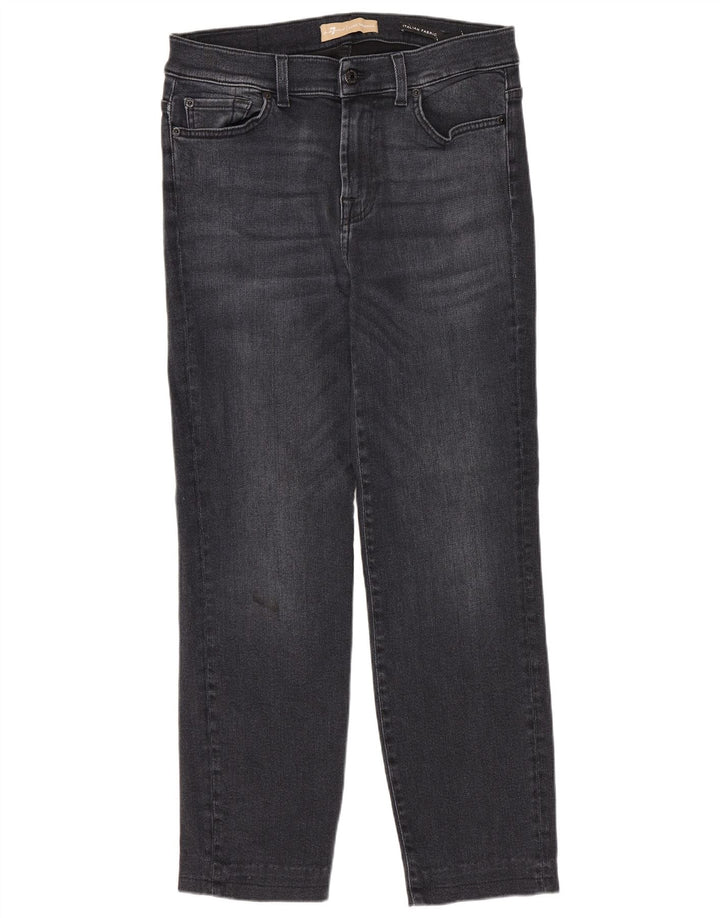 Damskie proste dżinsy 7 For All Mankind W30 L27 Granatowe