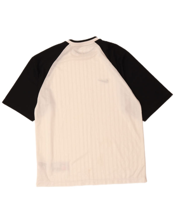 T-shirt męski Nike Top, średni biały poliester z blokami kolorów