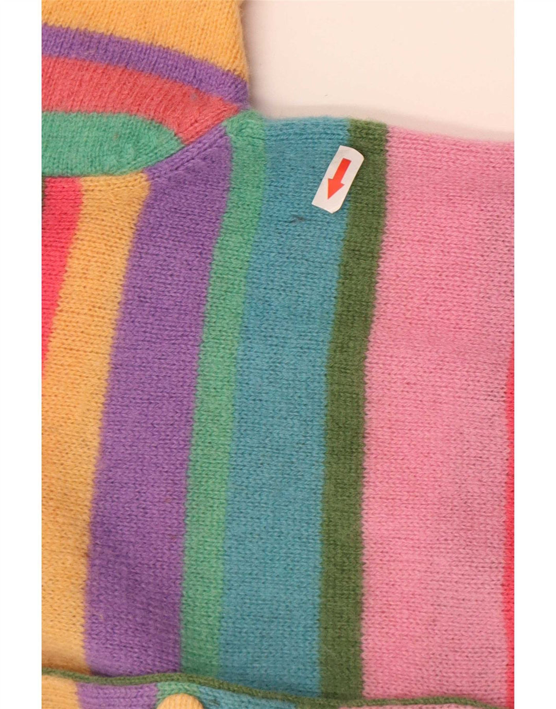 Sweter damski Benetton UK 10, mały, wielobarwny, wełniany w paski