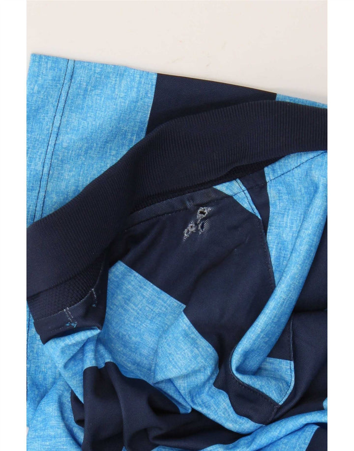 Męska koszulka polo Nike Dri Fit Standard, mała, niebieska, poliestrowa w paski