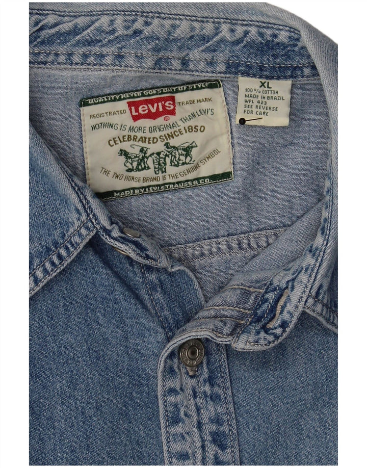 Męska koszula dżinsowa Levi's XL, niebieska, bawełniana