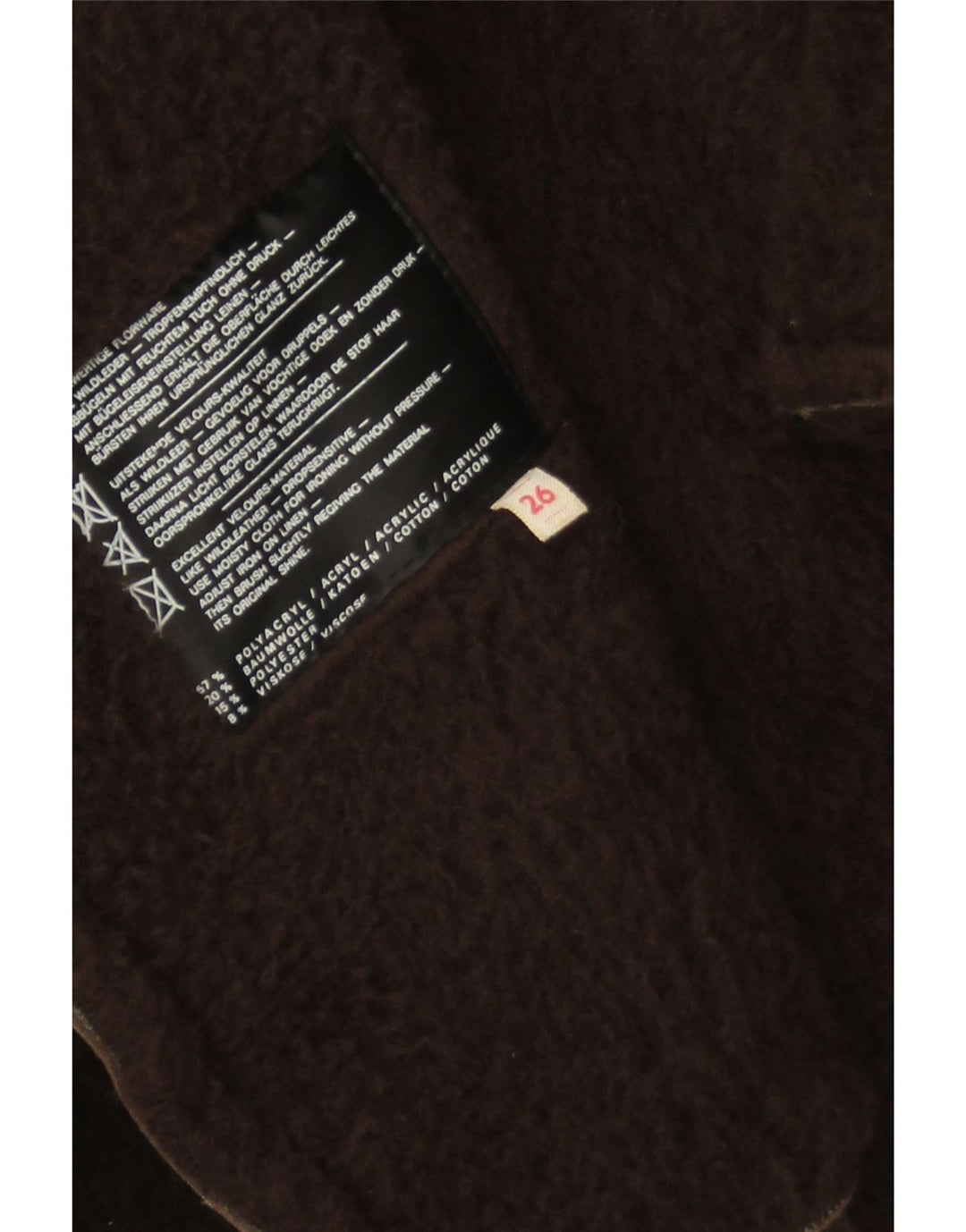 VINTAGE Męski dwurzędowy płaszcz Sherpa UK 40 Duży brązowy akryl