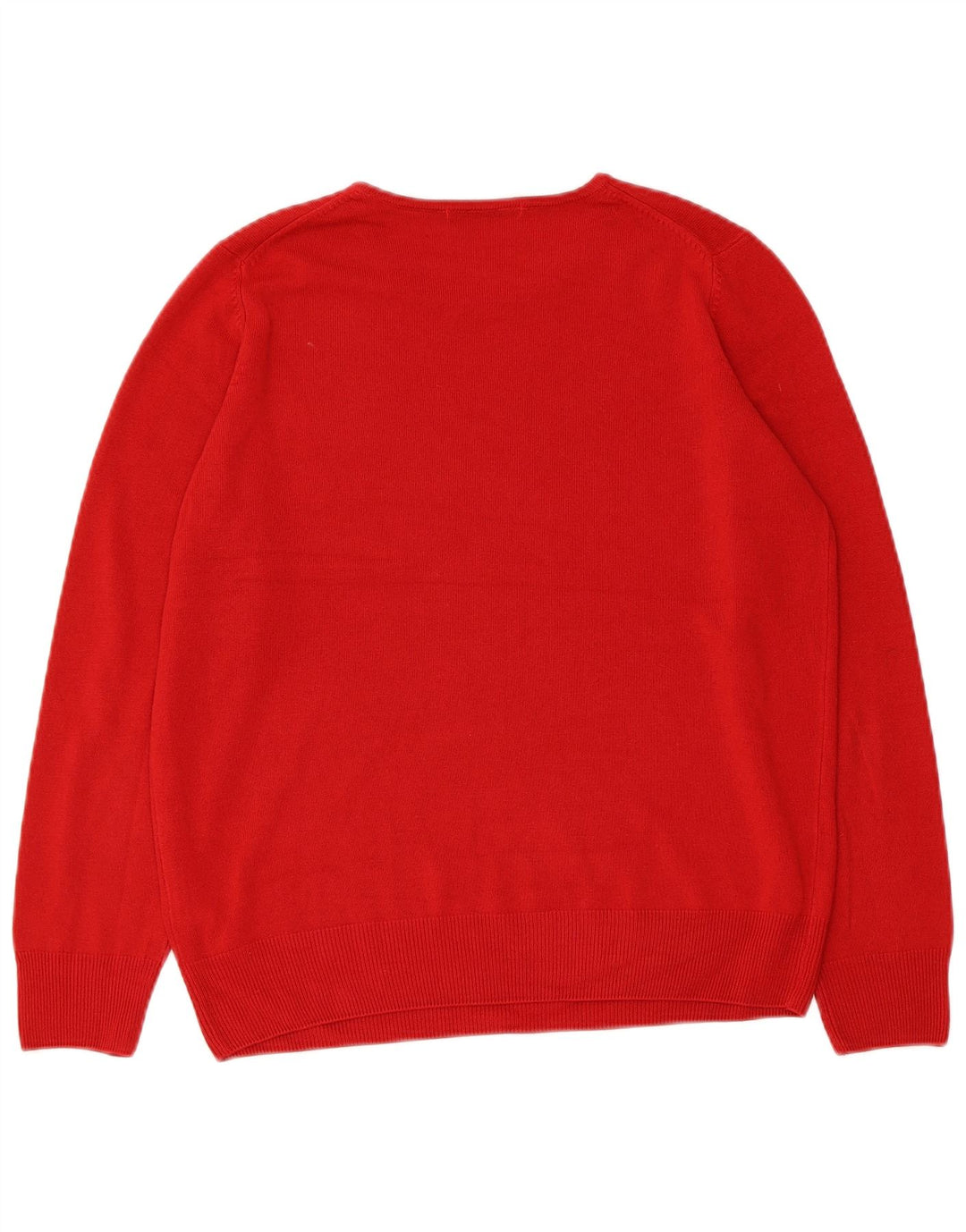 Marks & Spencer Damski sweter z okrągłym dekoltem, UK 14, średni czerwony akryl