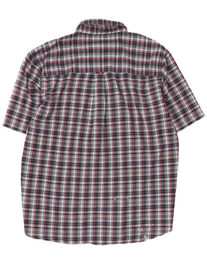 Męska koszula z krótkim rękawem Chaps Easy Care, 2XL, wielobarwna, bawełniana krata