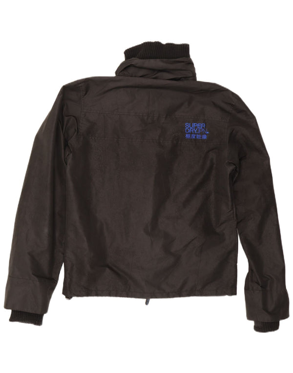 Damska kurtka przeciwdeszczowa Superdry Graphic UK 14, średnia czarna