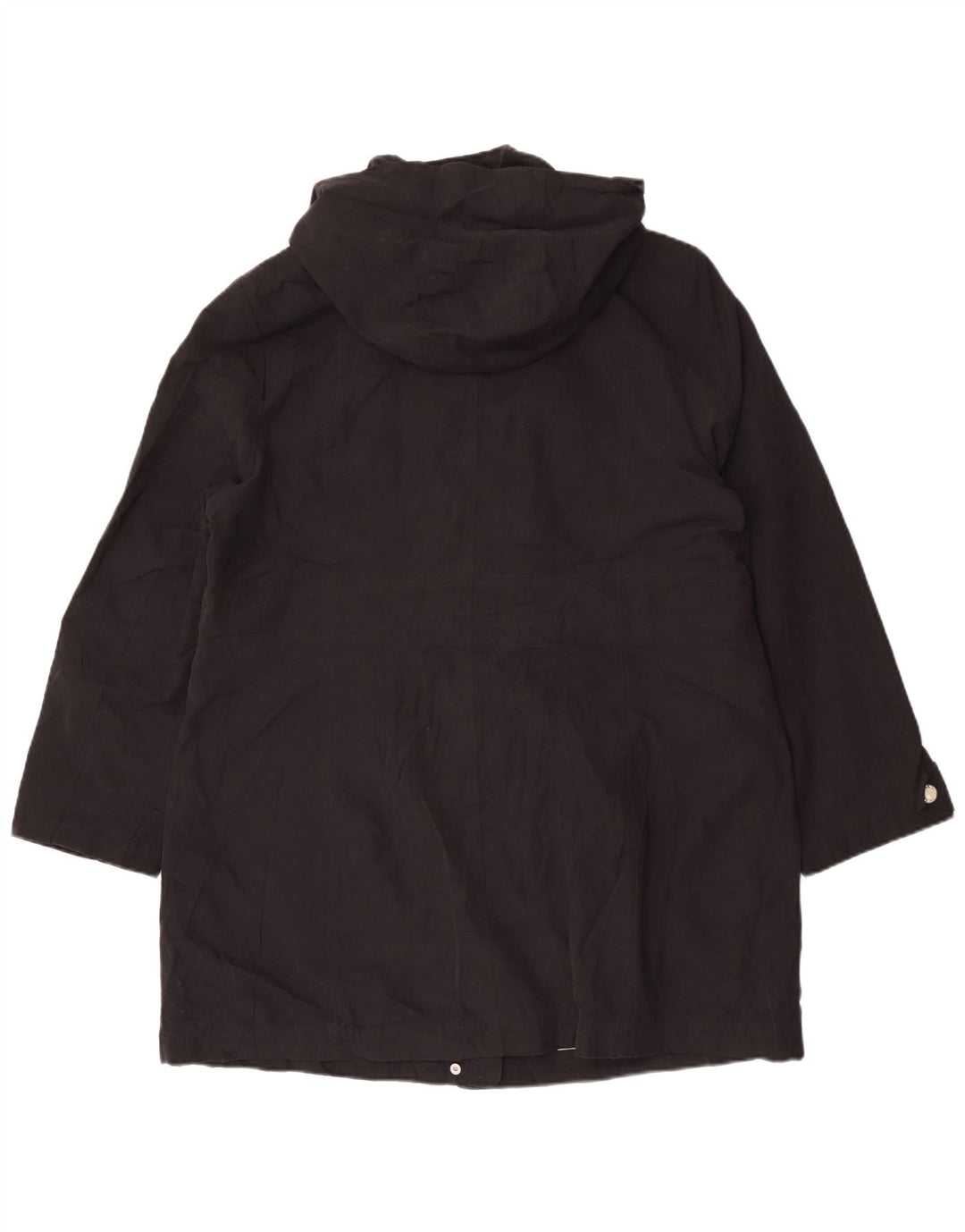 Damski płaszcz przeciwdeszczowy z kapturem Dkny UK 18 XL, czarny poliester