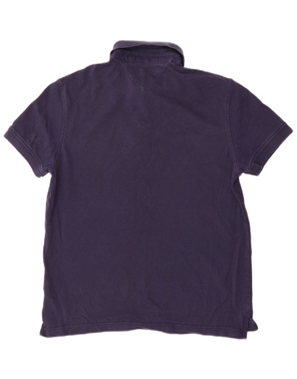 Męska koszulka polo Tommy Hilfiger o regularnym kroju, mała, granatowa, bawełniana