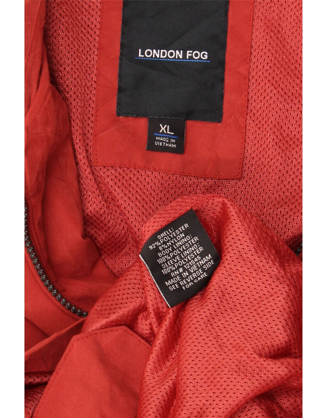 Męska kurtka bomberka LONDON FOG UK 42 XL, czerwona, poliester