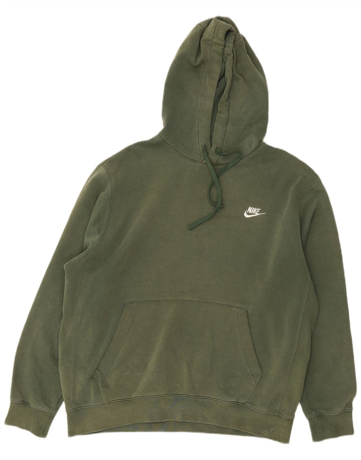 Męski sweter z kapturem Nike, duży, zielony, bawełniany