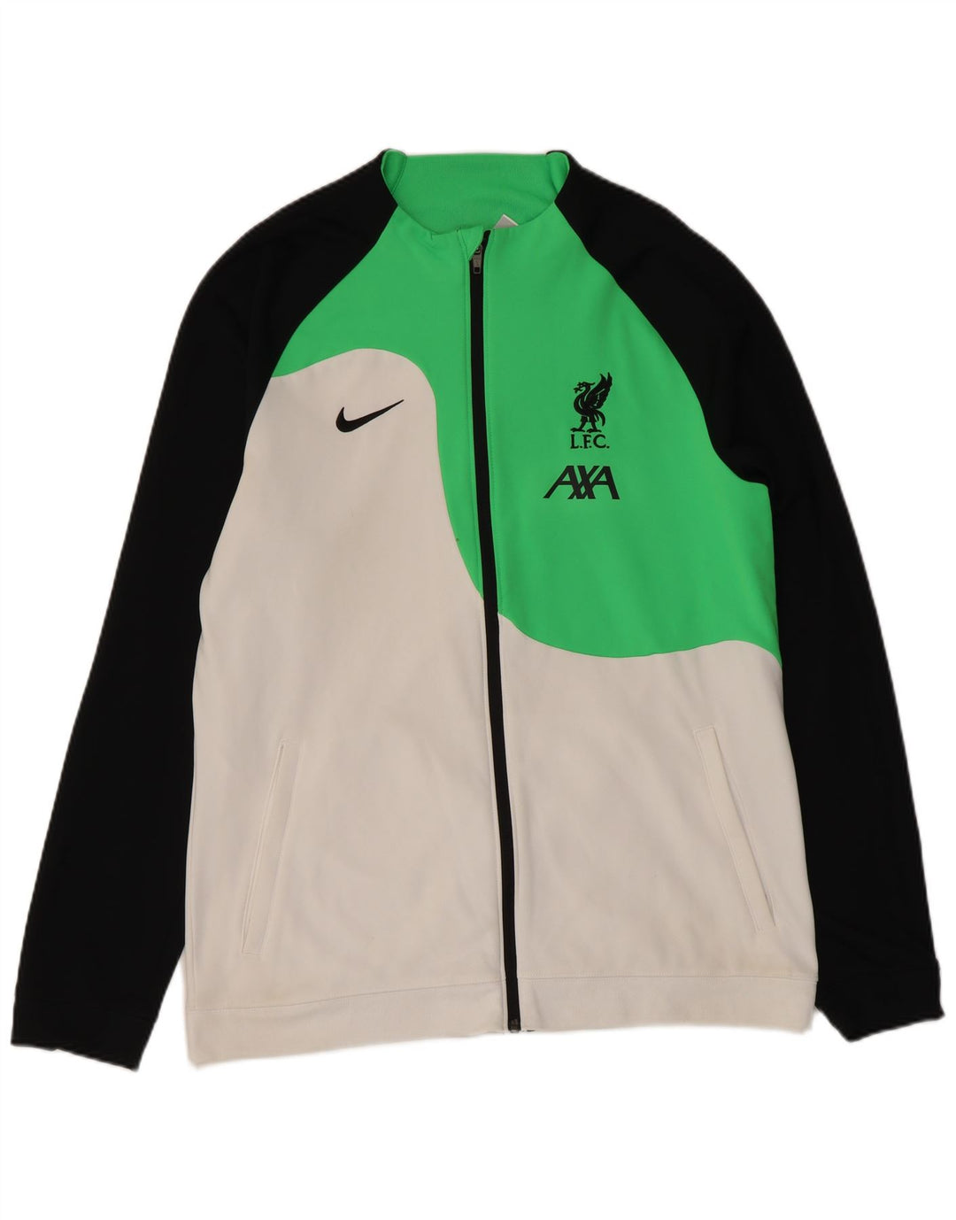 Męska bluza dresowa NIKE Liverpool Slim Fit, duża, biała, z blokami kolorów