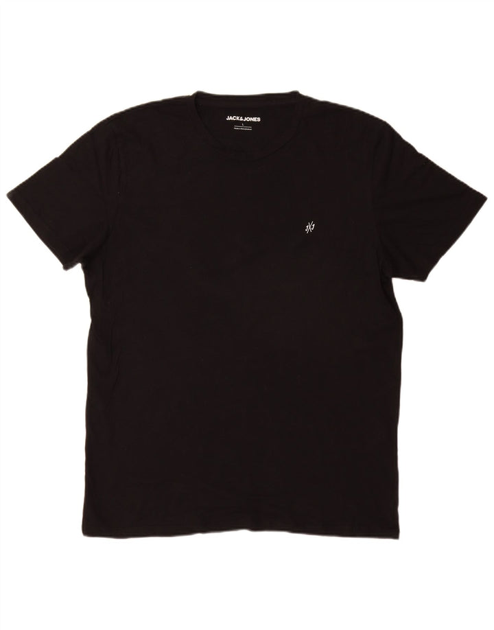 T-shirt męski Jack & Jones, duży, czarny, bawełniany