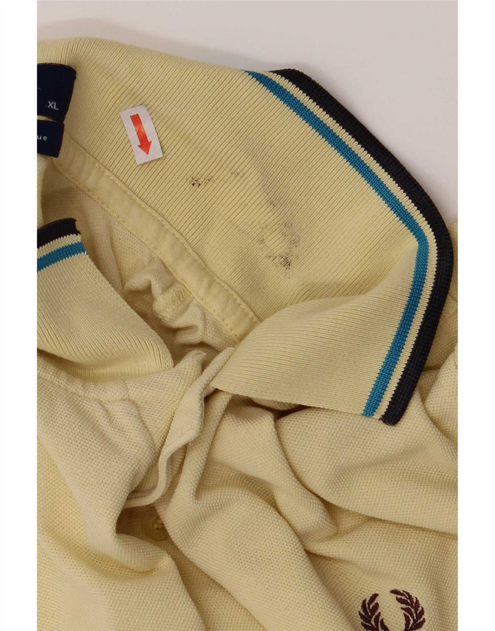 Męska koszulka polo Fred Perry XL, bawełniana w żółte paski