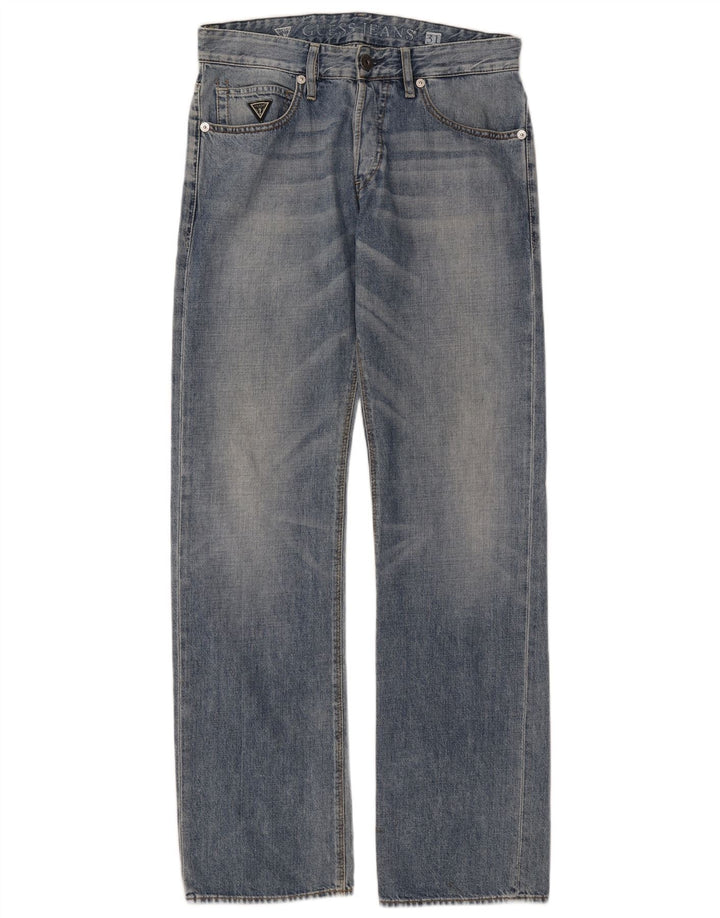 Guess Damskie Proste Dżinsy W31 L34 Niebieskie Bawełniane