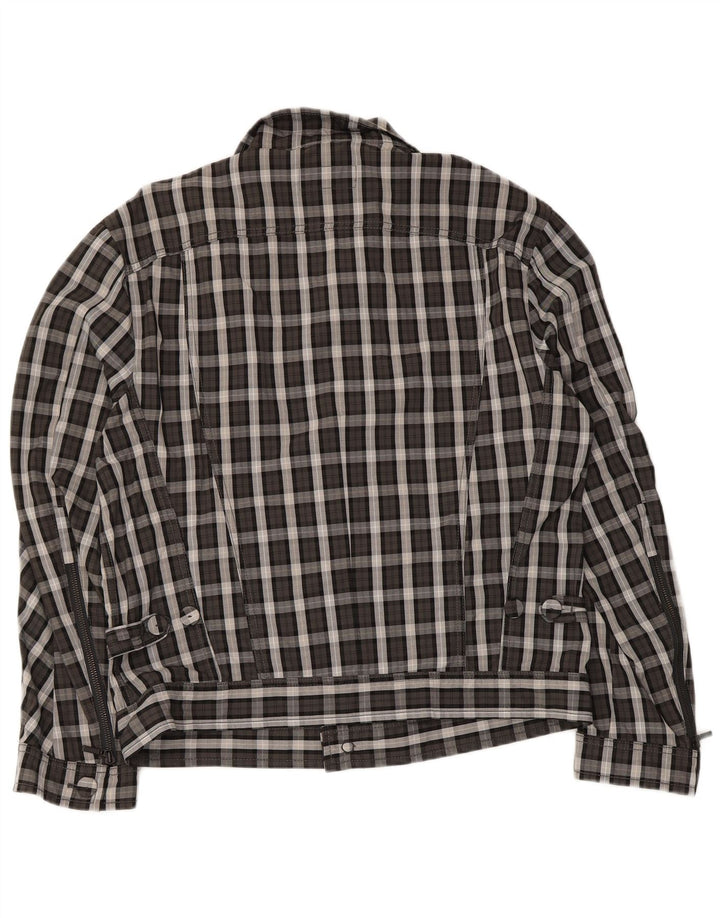 Damska kurtka bomberka w stylu vintage UK 20 2XL Szara kratka, poliamid