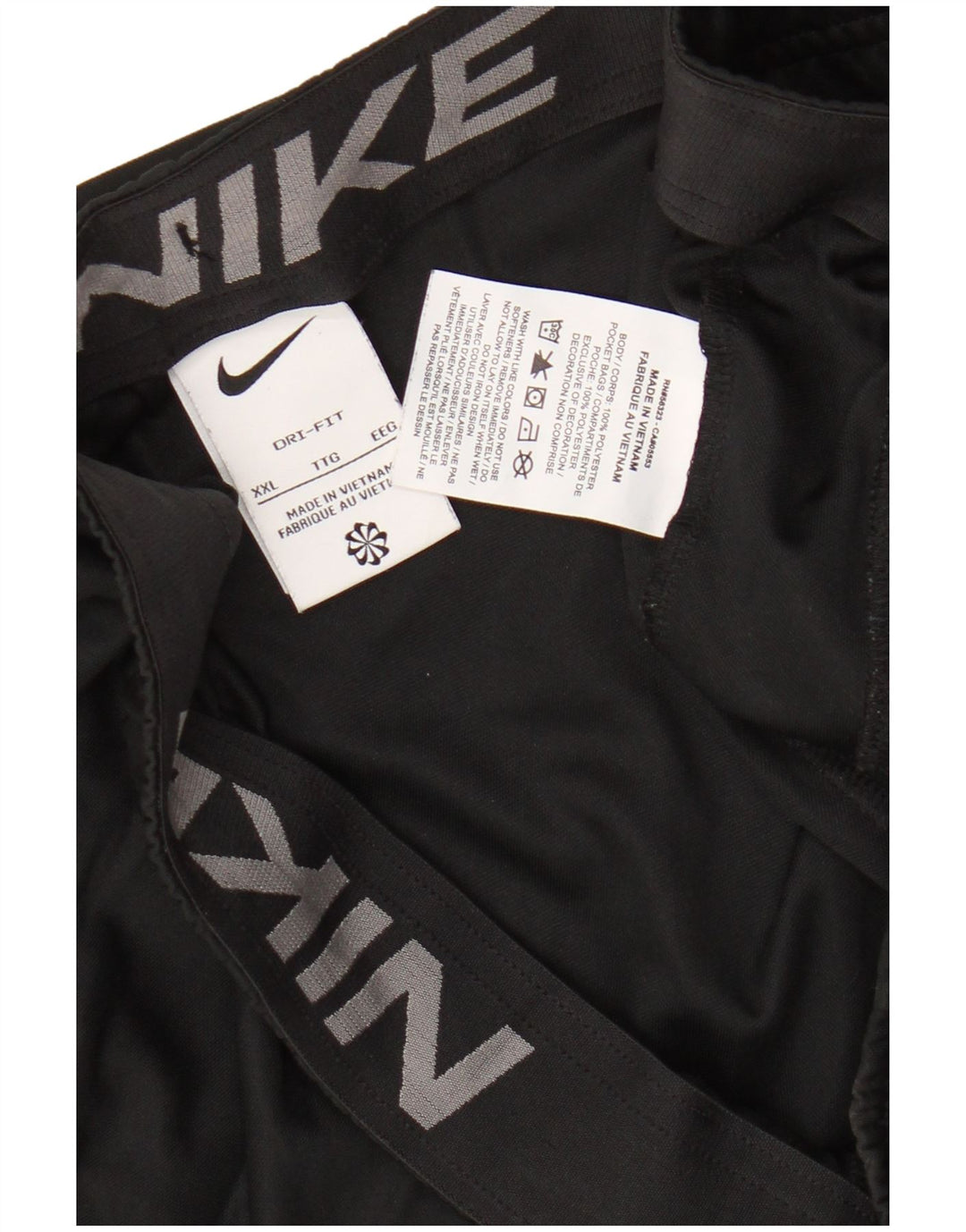 Męskie spodenki sportowe Nike Dri Fit Graphic 2XL, czarny poliester