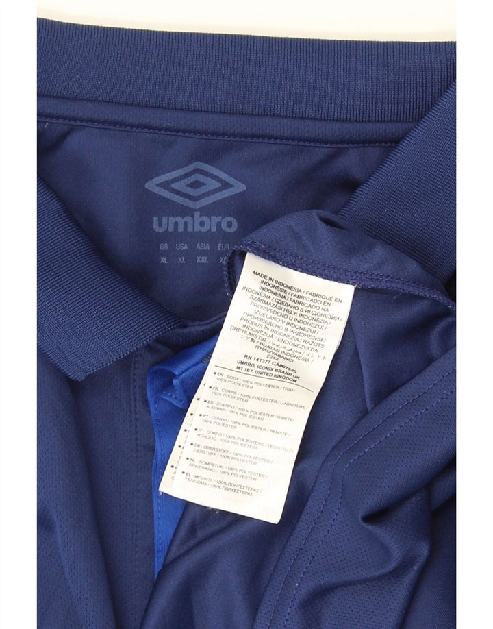 Męska koszulka polo Umbro XL granatowa, poliestrowa