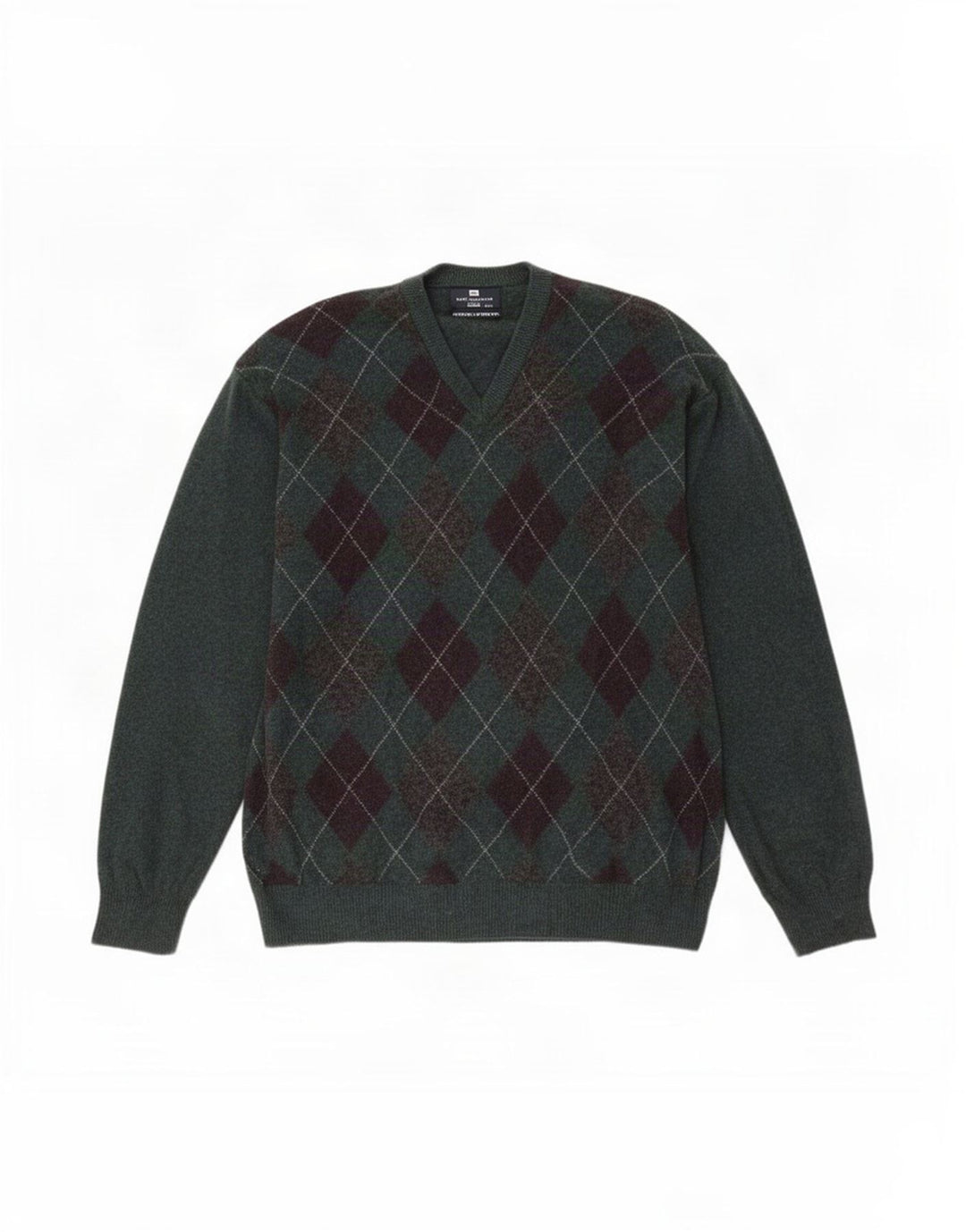 Męski sweter Marks & Spencer Blue Harbor z dekoltem w kształcie litery V, 2XL, zielony