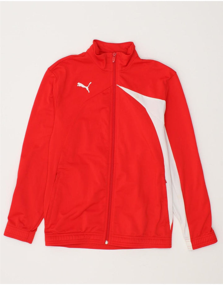 PUMA Boys Tracksuit Top Jacket 11-12 Years Large  Red Colourblock Vintage Puma and Second-Hand Puma from Messina Hembry 