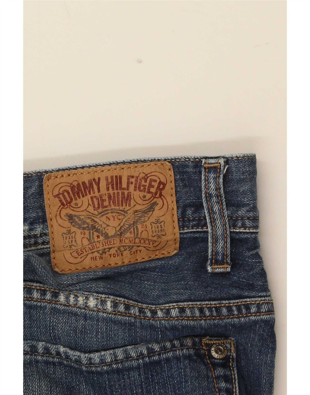 Męskie dżinsy Tommy Hilfiger Ryder Zip Regular Straight W36 L32 Niebieskie