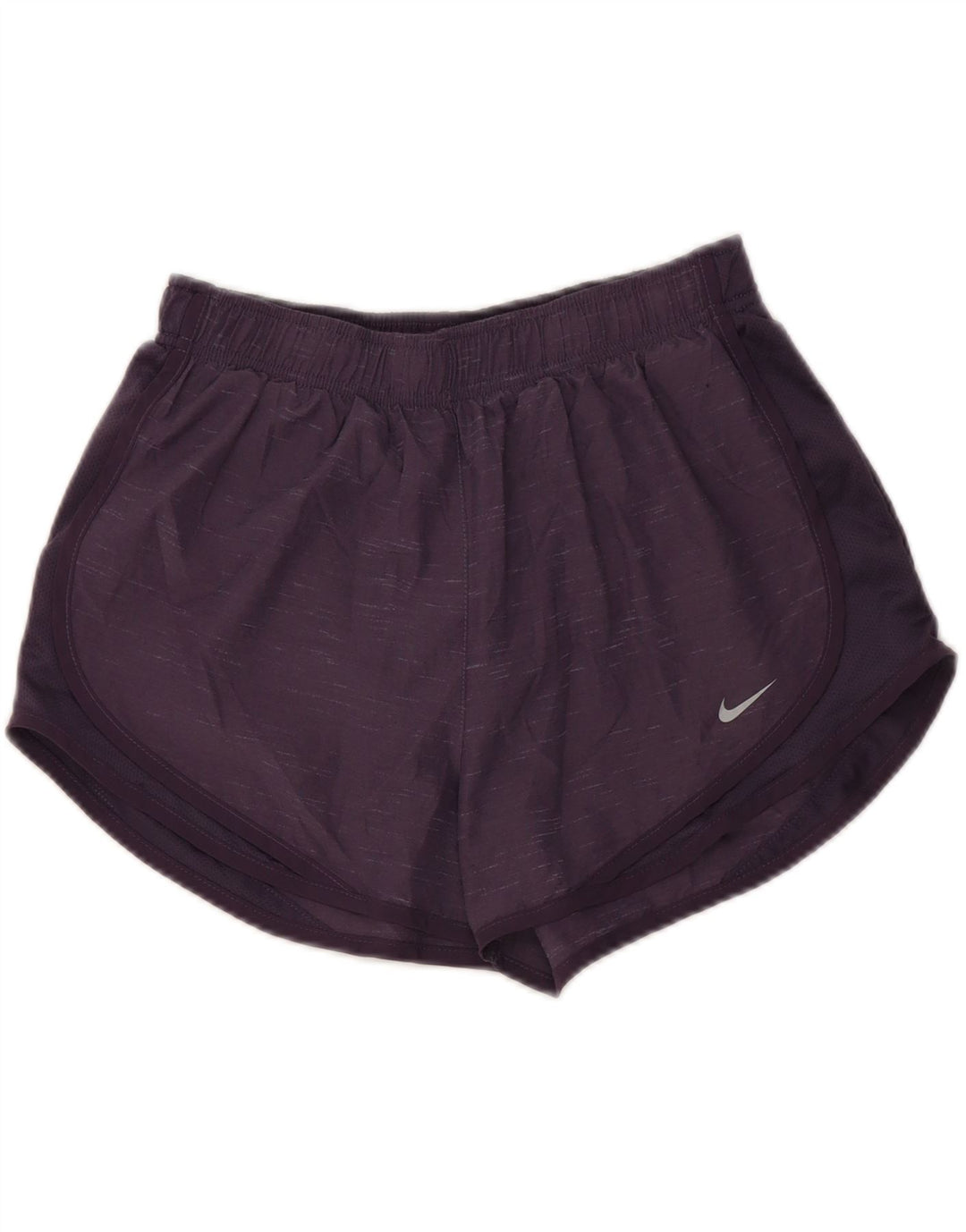 Damskie spodenki sportowe NIKE Dri Fit UK 14, średni fiolet, poliestrowe plamki