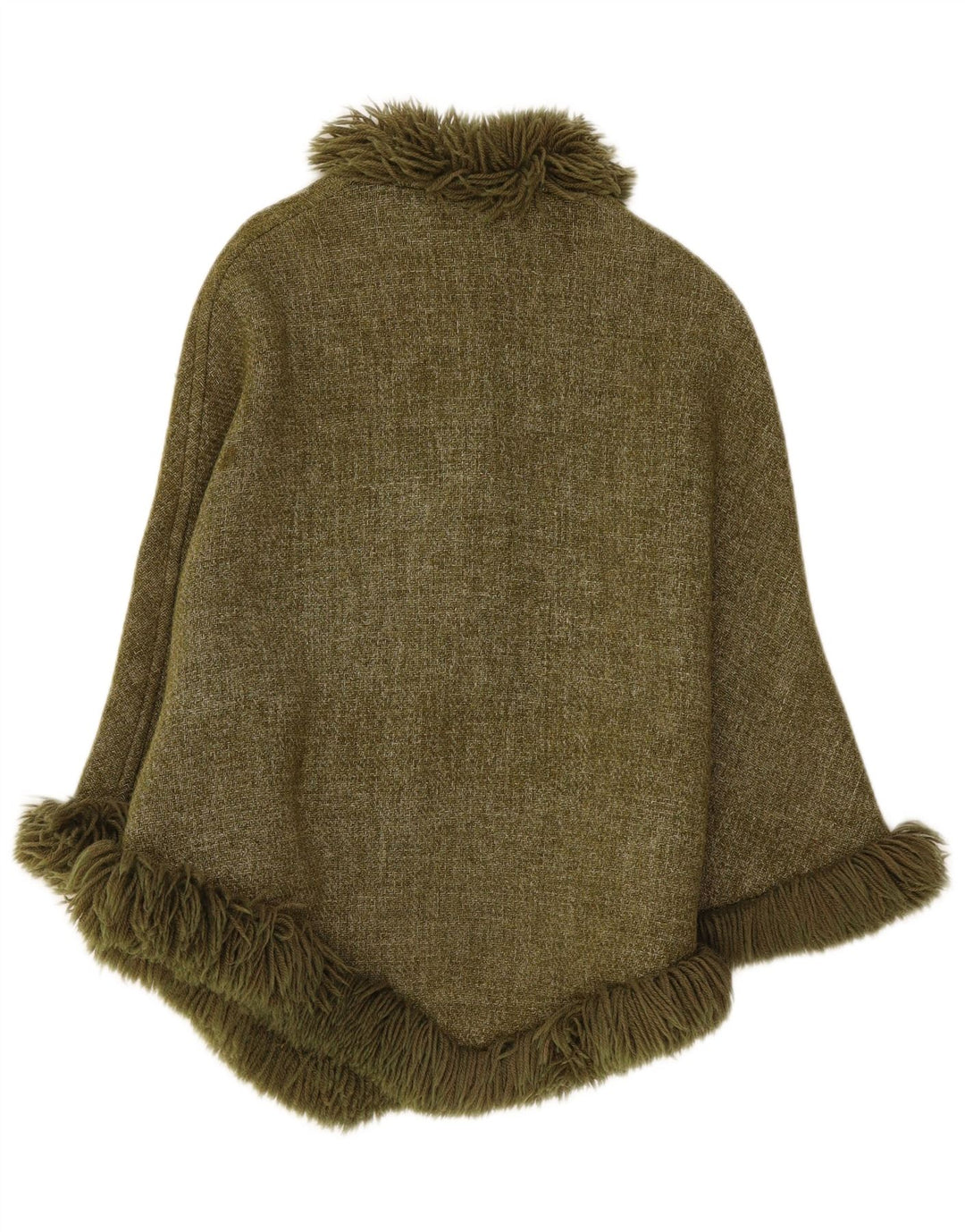 Vintage damski płaszcz ponczo w jednym rozmiarze khaki