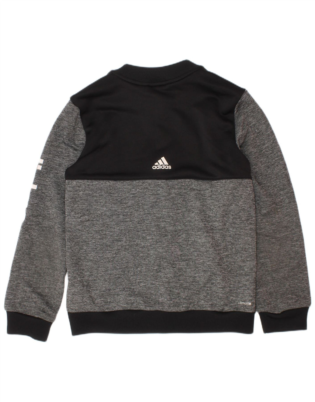 Chłopięca kurtka dresowa Adidas Climalite Top Jacket 7-8 lat Szara, z blokami kolorów