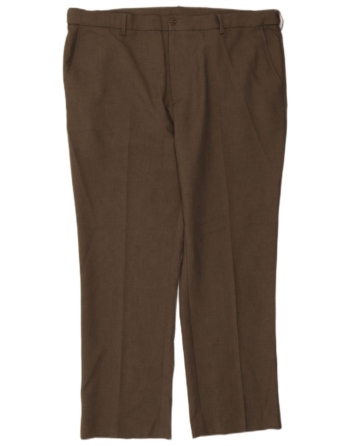 Męskie proste spodnie chino Farah W44 L31 Khaki poliester