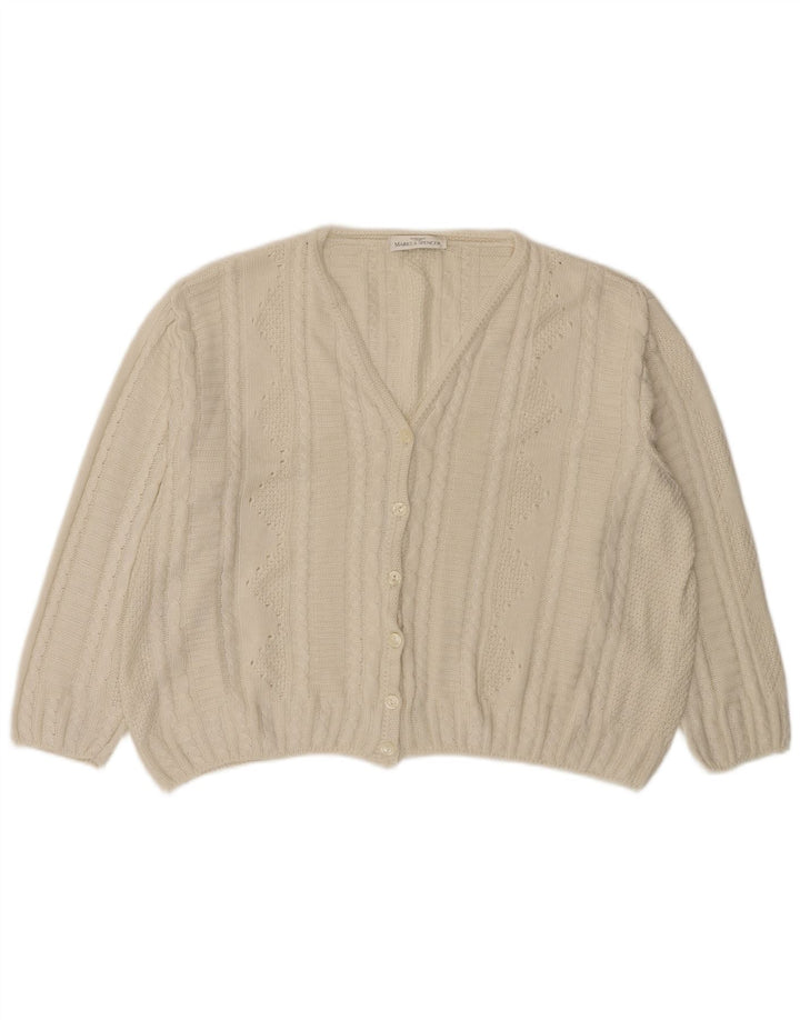 Marks & Spencer Damski sweter oversize UK 18 XL, biały