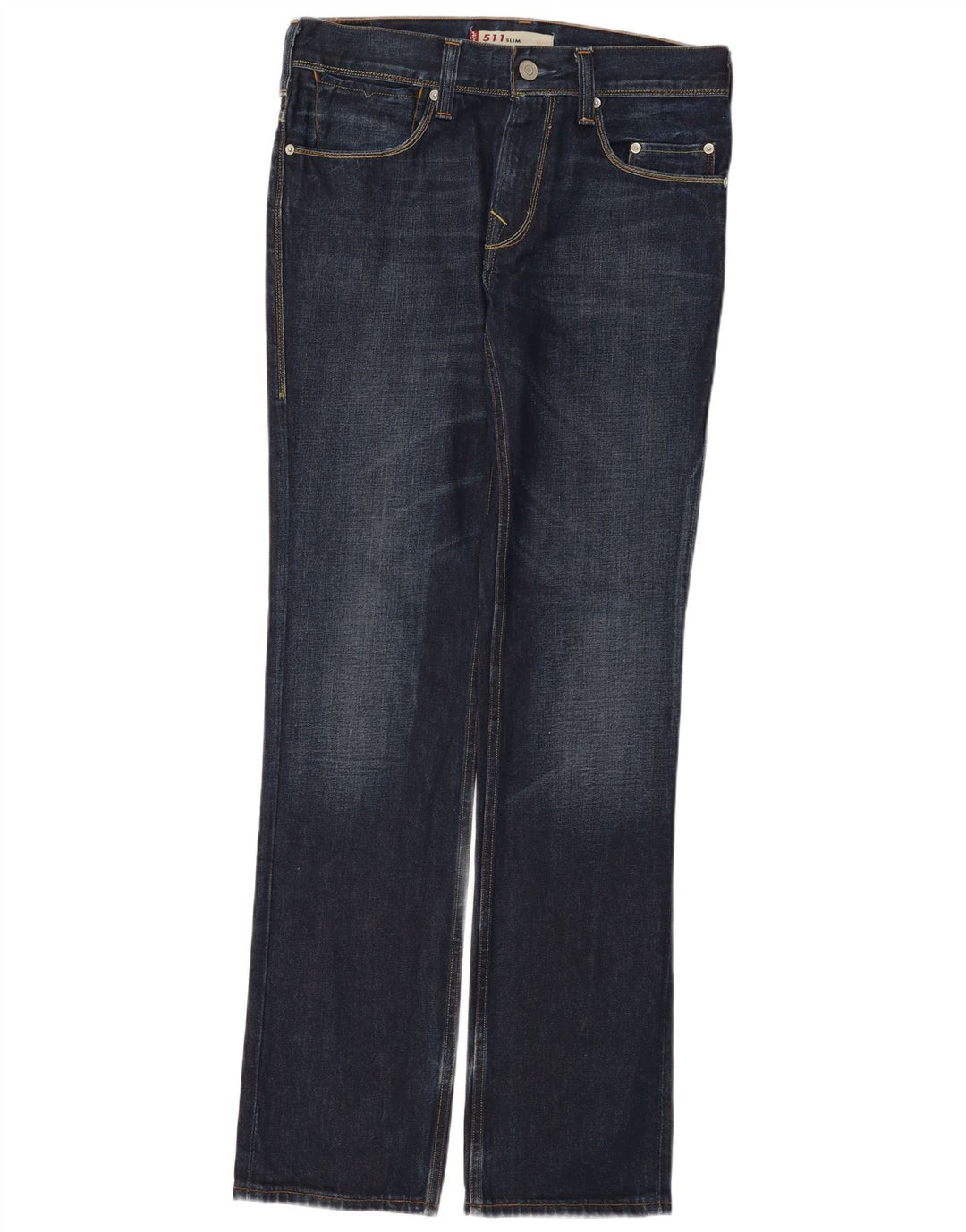 Damskie jeansy Levi's 511 Slim W33 L34 Granatowa bawełna