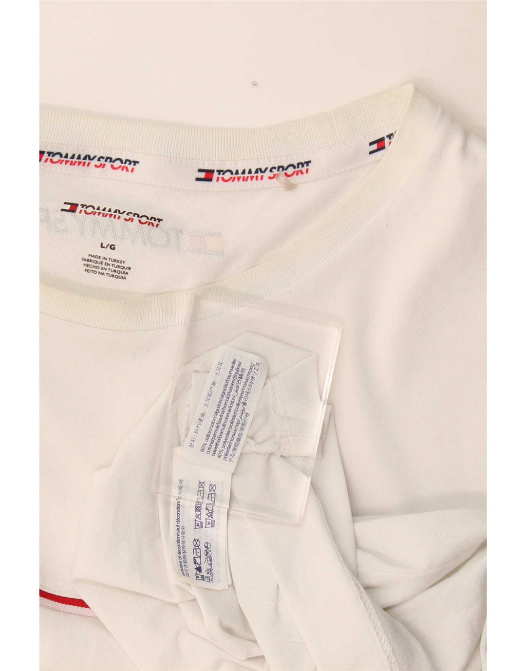 T-shirt męski Tommy Hilfiger, duży, biały, bawełniany