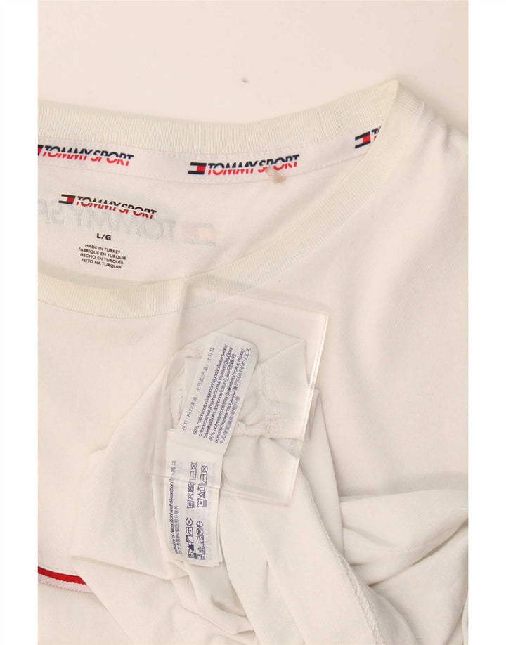T-shirt męski Tommy Hilfiger, duży, biały, bawełniany