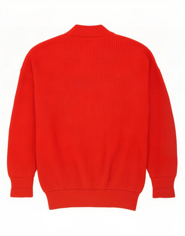 Highlander Mens Cardigan Sweater Medium Orange Cashmere