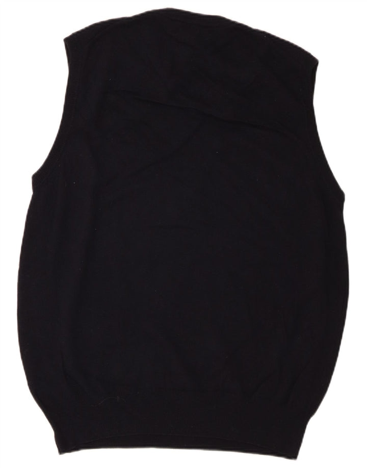 Męski podkoszulek Fred Perry z kamizelką, duży, granatowy, wełniany