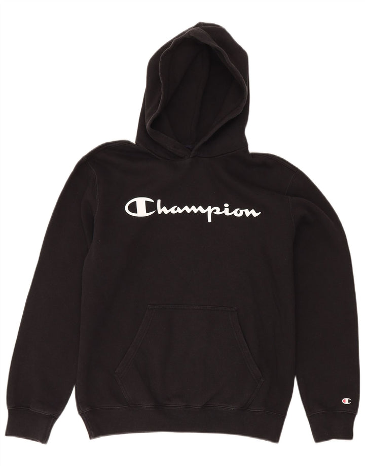 Męski sweter z kapturem Champion Graphic, średni czarny, bawełniany
