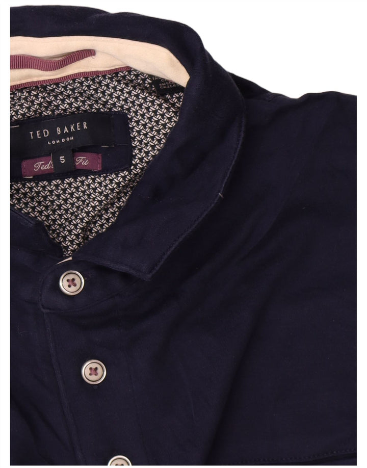 Męska koszulka polo Ted Baker, rozmiar 5 XL, granatowa, bawełniana