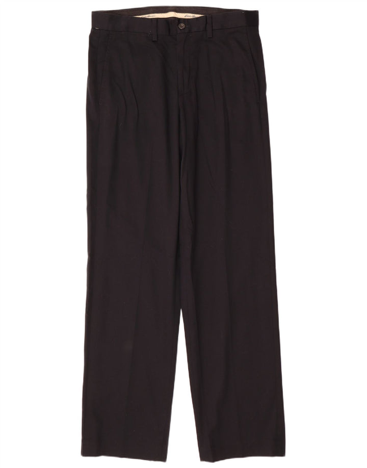 Męskie proste spodnie chino EDDIE BAUER W32 L34 Czarna bawełna