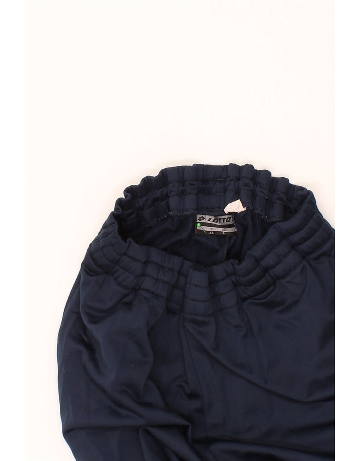 LOTTO Boys Tracksuit Trousers 13-14 Years XL Navy Blue Polyester Vintage Lotto and Second-Hand Lotto from Messina Hembry 