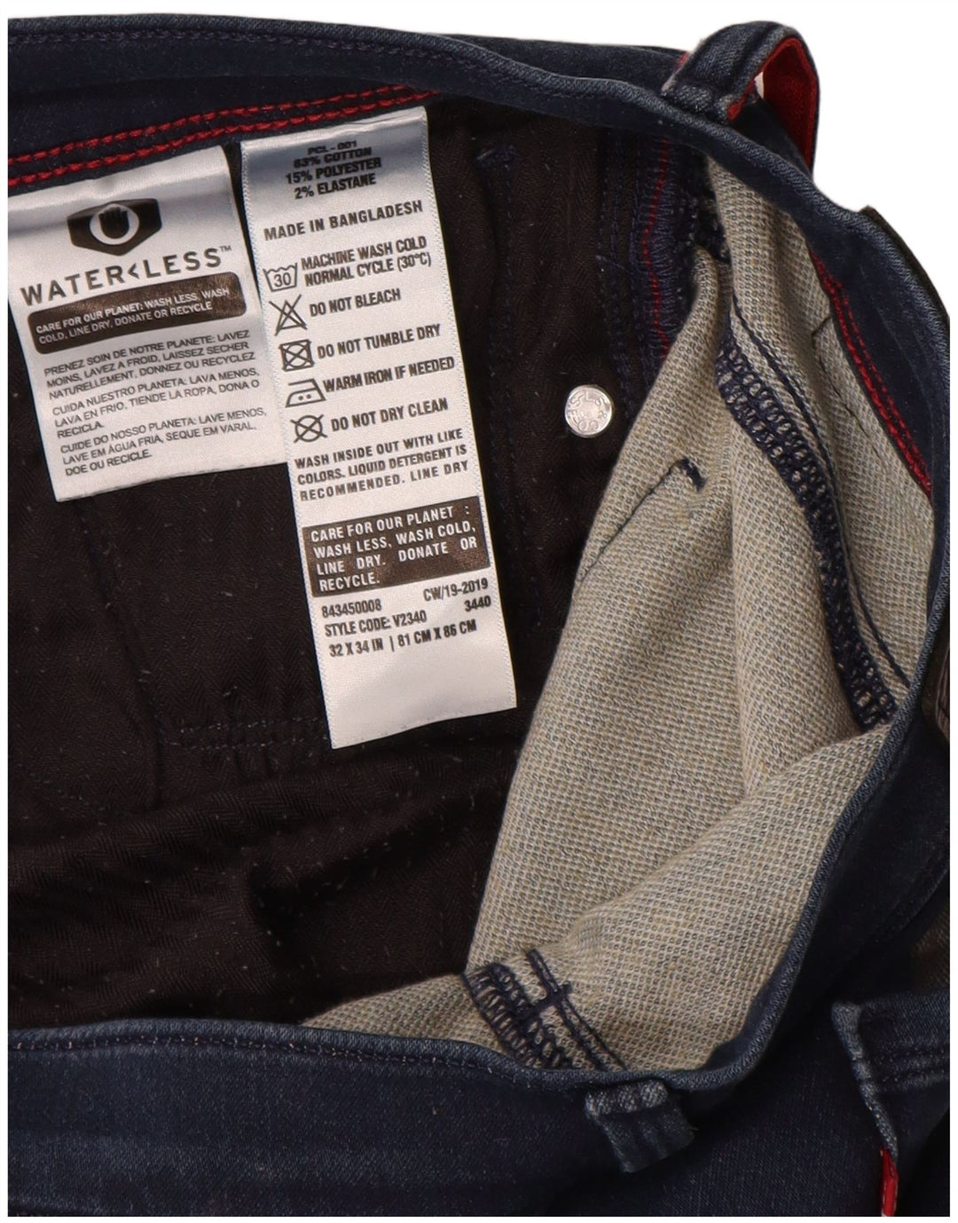 Męskie jeansy Levi's Slim W32 L31 Granatowa bawełna