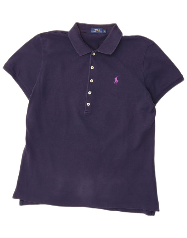 Polo Ralph Lauren Womens Polo Shirt UK 18 XL Navy Blue Cotton