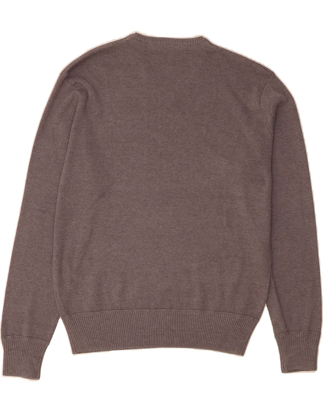 MARINA MILITARE Mens V-Neck Jumper Sweater Medium Grey Cotton Vintage Marina Militare and Second-Hand Marina Militare from Messina Hembry 