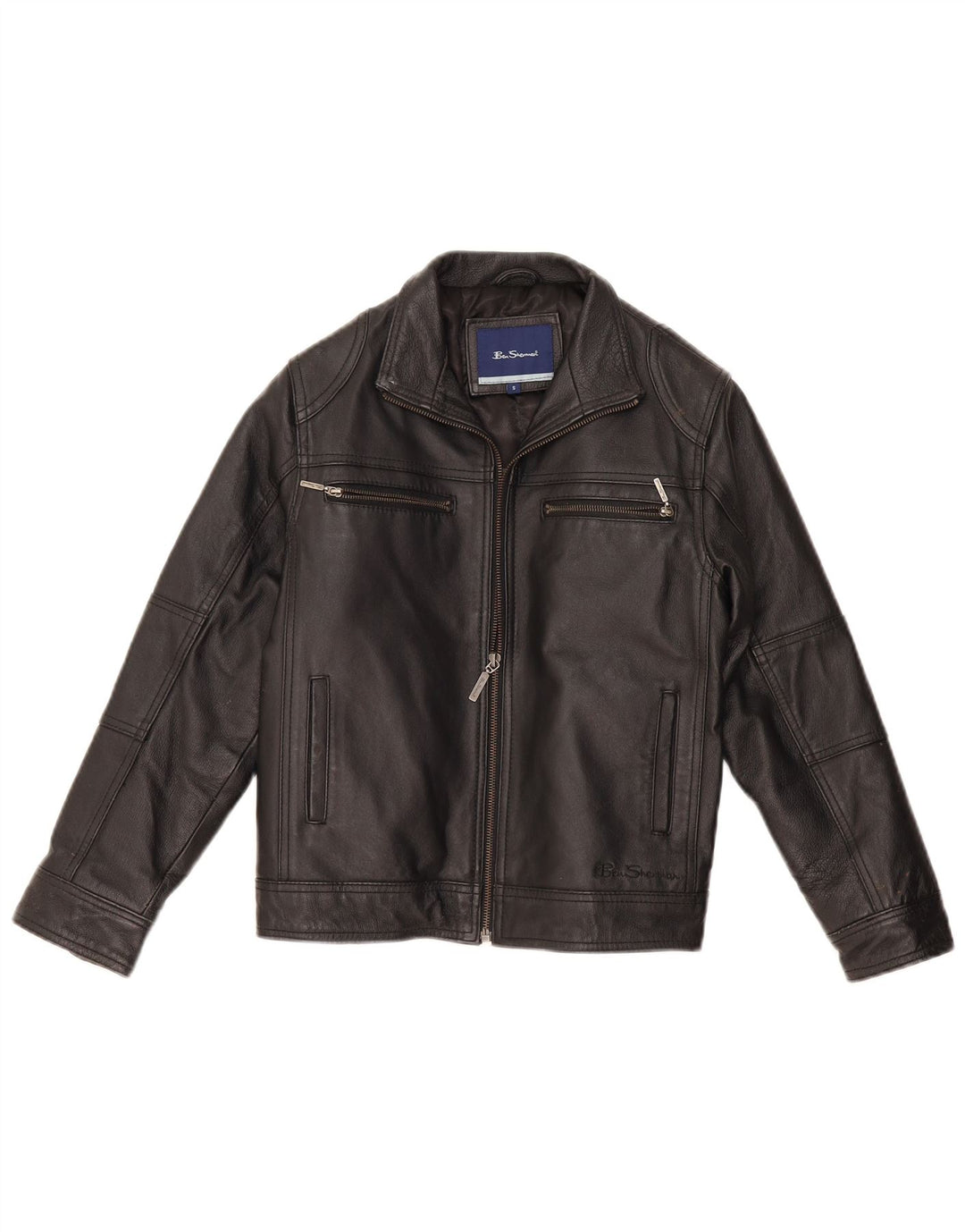 Kurtka skórzana chłopięca Ben Sherman 9-10 lat, mała, czarna, skórzana