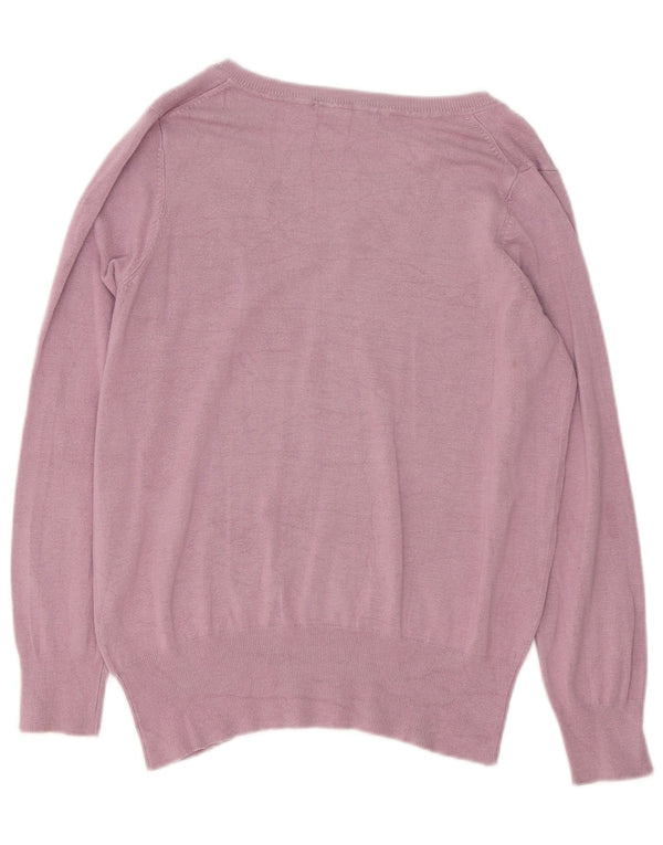 Marks & Spencer Damski sweter z dekoltem w kształcie litery V, UK 16, duży fioletowy