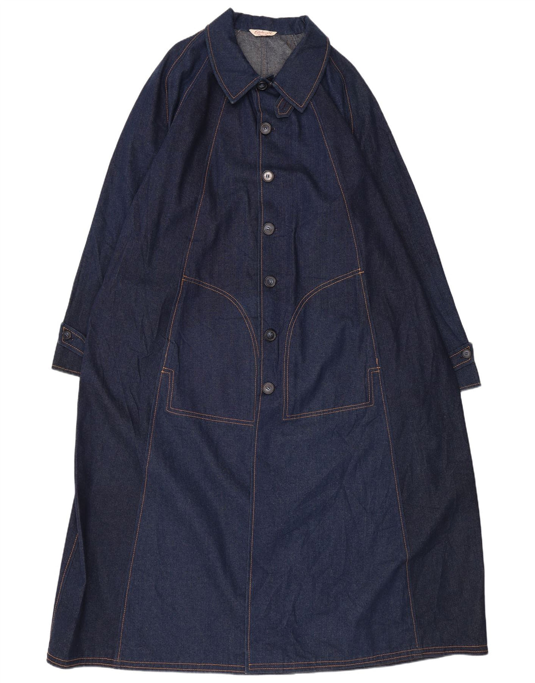 Męski płaszcz dżinsowy oversize VINTAGE UK 18 XL granatowy